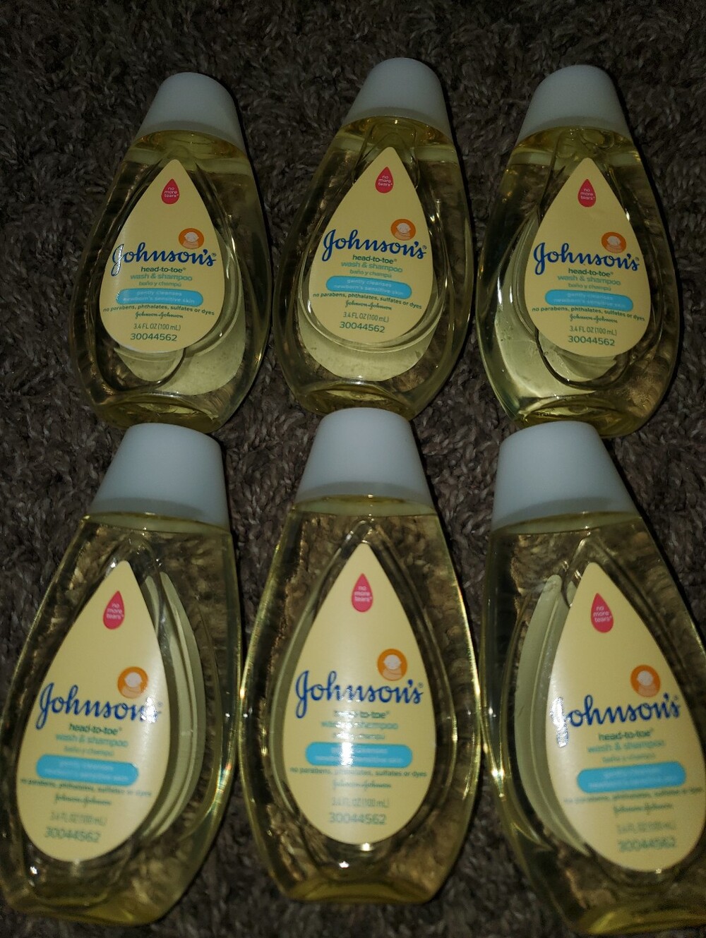 6 Johnson Baby Wash Travel Size